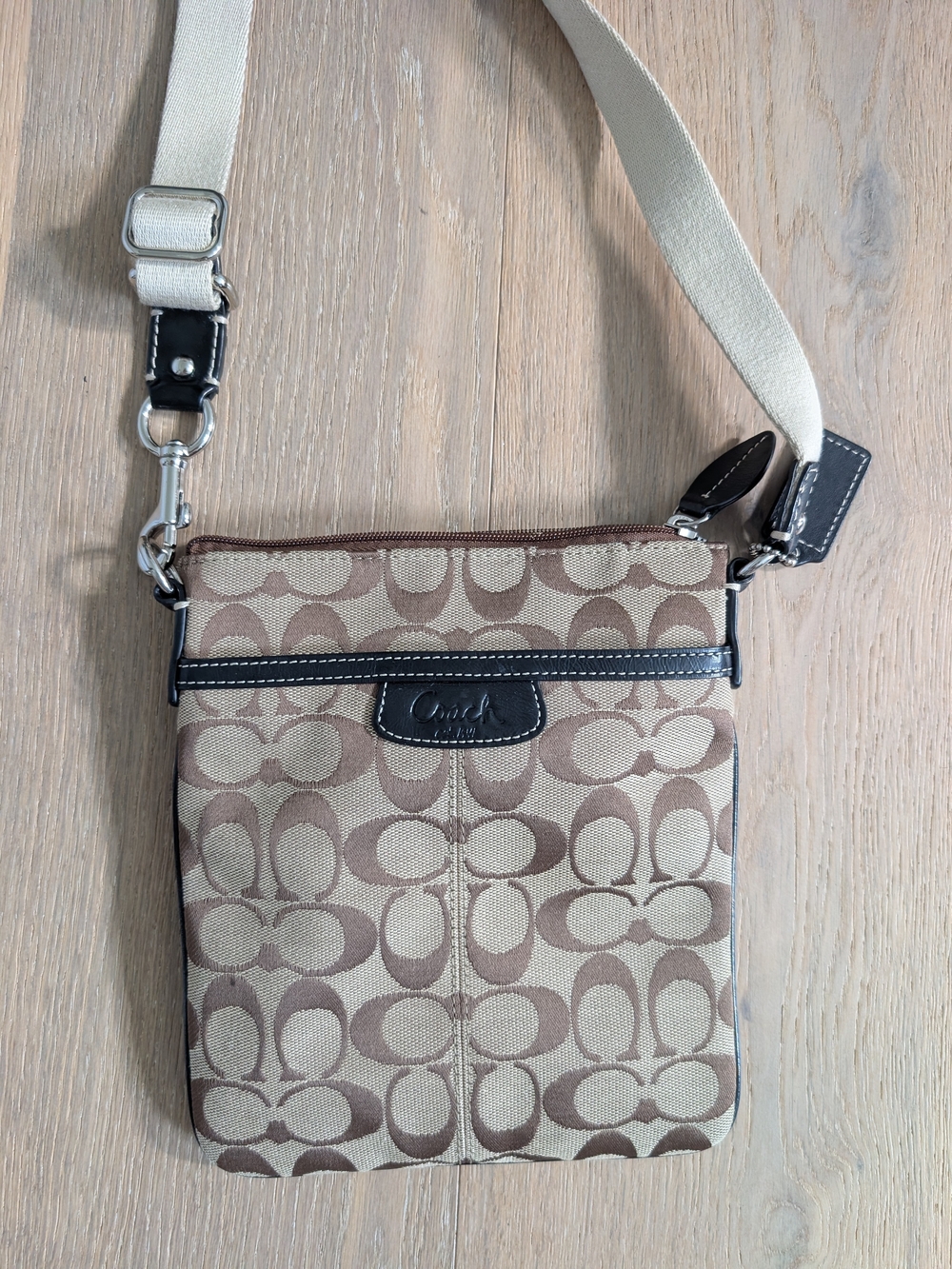 Coach Signature Jacquard Crossbody Bag